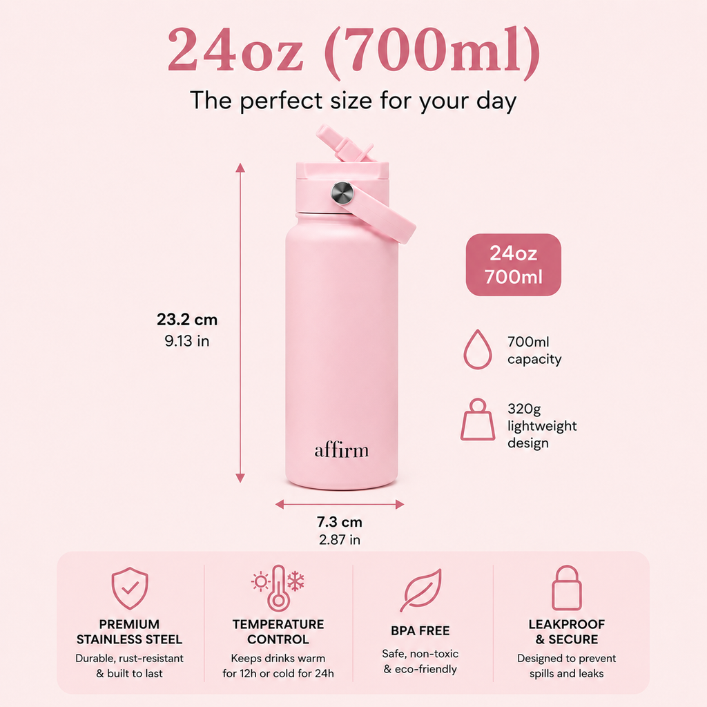 Affirm 700ml Insulated Water Bottle